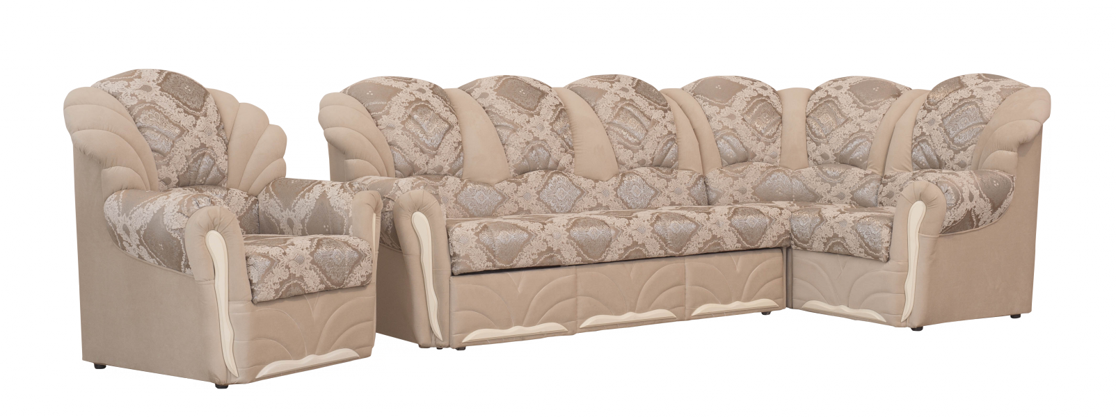 диван жемчуг угловой + 1 кресло в Сыктывкаре