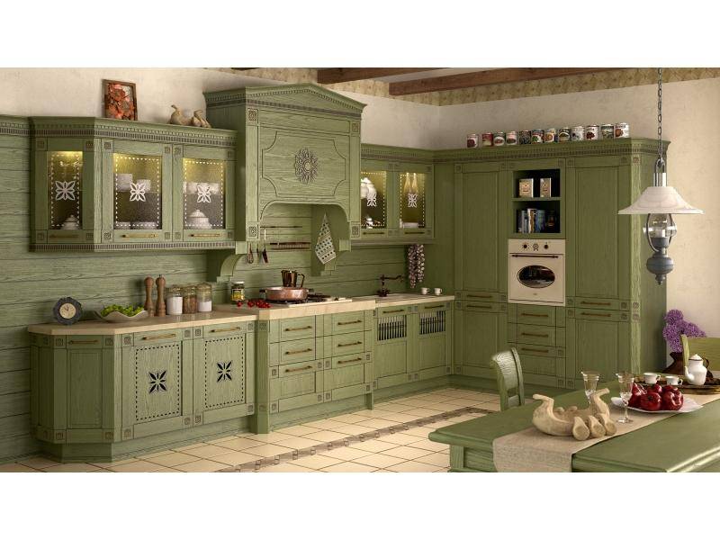 кухня прямая floreale verde в Сыктывкаре