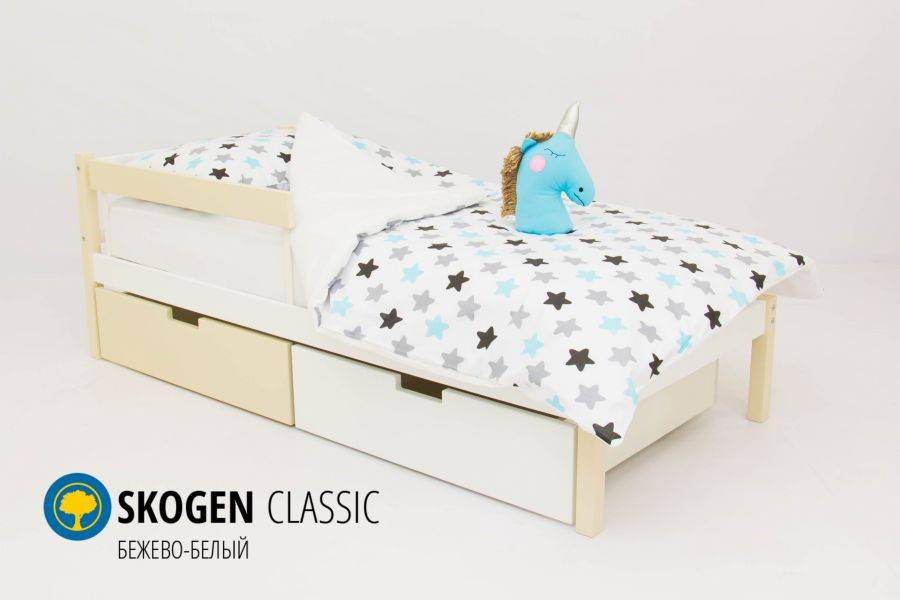 детская кровать skogen classic бежево-белый в Сыктывкаре