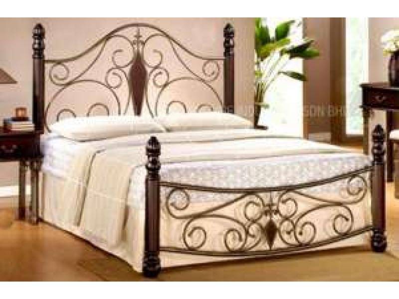кровать wf 9005 (160*200) walnut/rusty black в Сыктывкаре