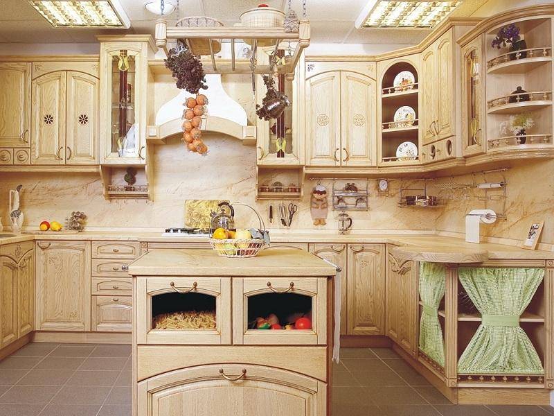 кухонный гарнитур ясень цвет ваниль-патина желтая в Сыктывкаре