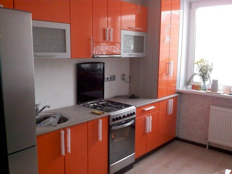 кухня оранжевая мдф в Сыктывкаре