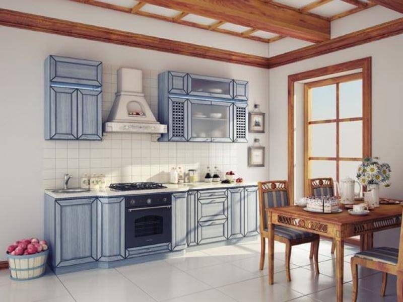 кухня прямая аква в Сыктывкаре