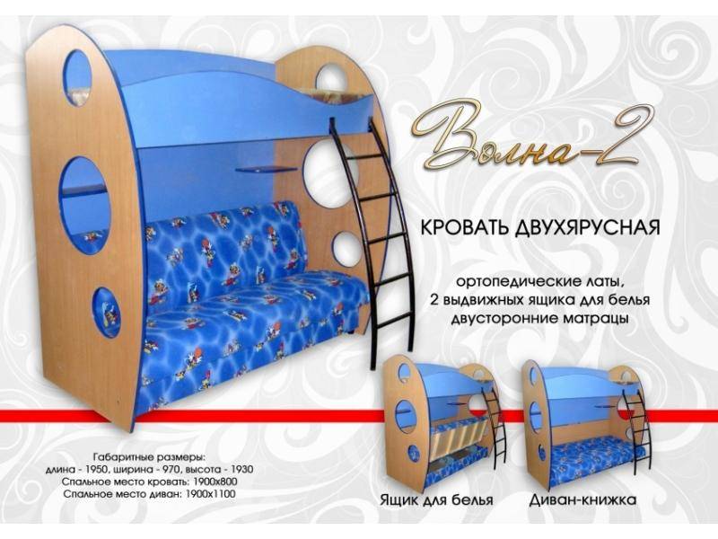 кровать двухъярусная волна 2 в Сыктывкаре