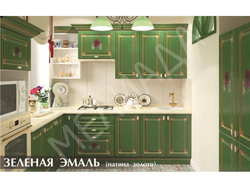 кухня зелёная эмаль в Сыктывкаре