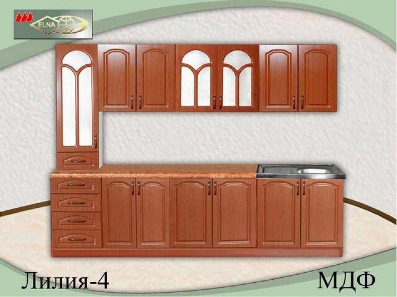 кухня прямая лилия 4 (мдф) в Сыктывкаре