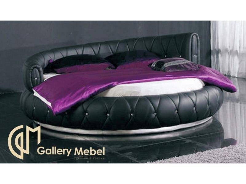 черная кровать letto rotondo 02 в Сыктывкаре