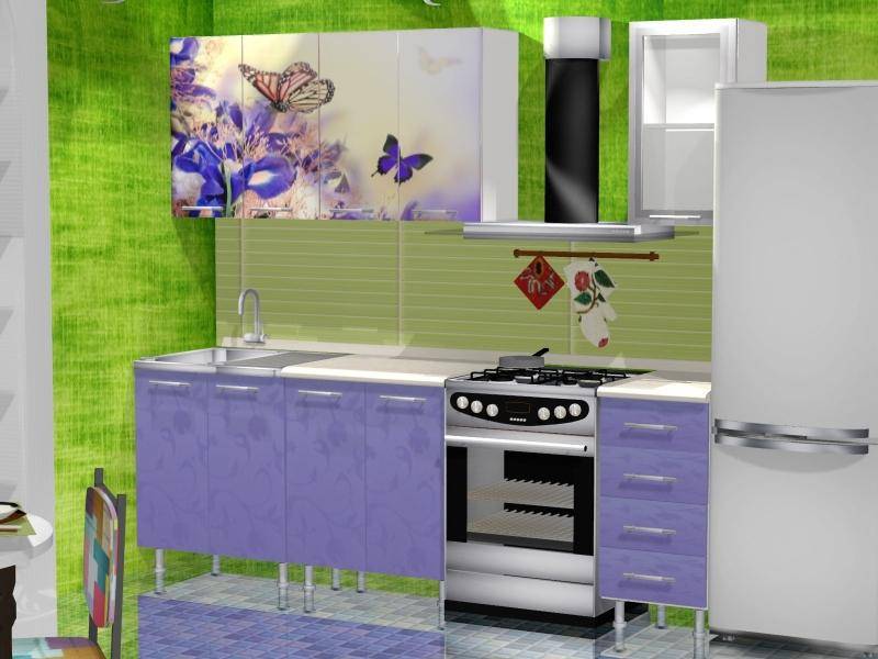 фиолетовая кухня бабочки в Сыктывкаре