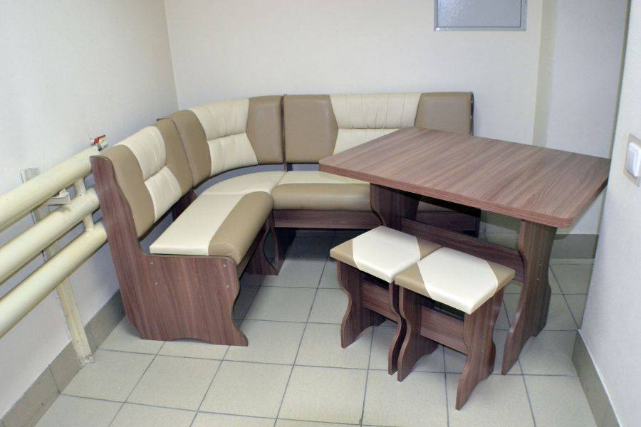 кухонный уголок уют 2, ясень шимо темный, к/з капучино + молочный в Сыктывкаре
