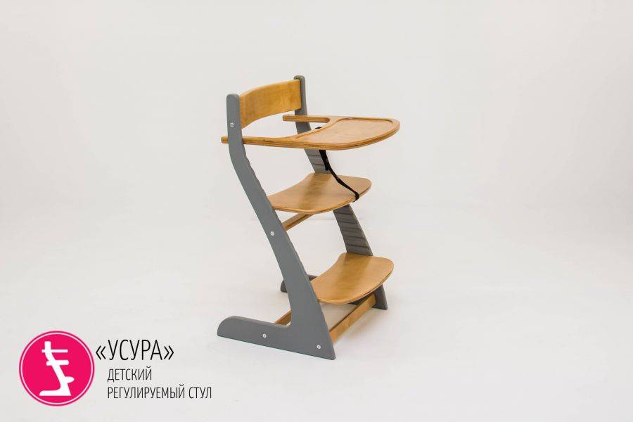 детский растущий регулируемый стул усура графит-дерево в Сыктывкаре
