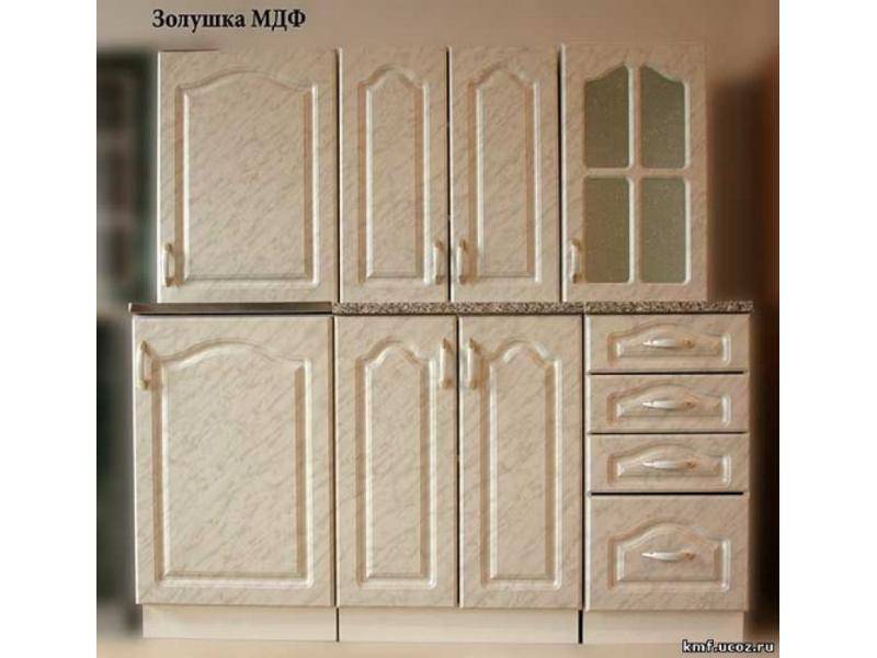 кухня золушка мдф (серый мрамор) в Сыктывкаре