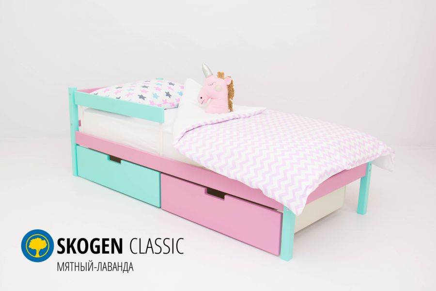 детская кровать skogen classic мятный-лаванда в Сыктывкаре