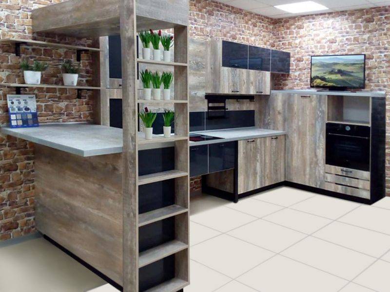 кухня в стиле лофт в Сыктывкаре