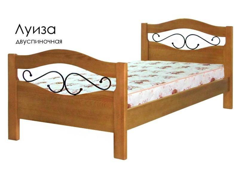 кровать луиза из массива сосны с элементами ковки в Сыктывкаре