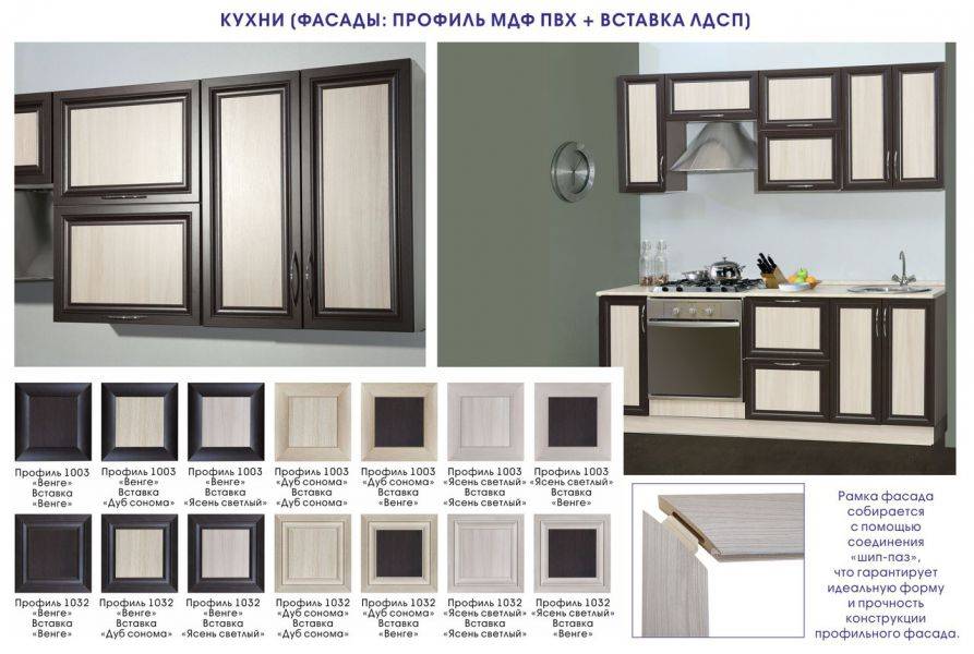 кухня с фасадом мдф пвх + вставка лдсп в Сыктывкаре