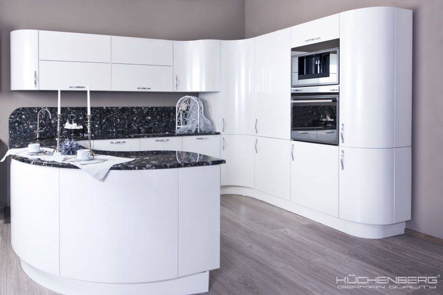 радиусная угловая кухня loft kristall в Сыктывкаре
