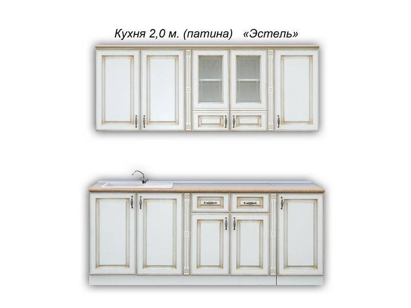 кухня прямая эстель патина в Сыктывкаре