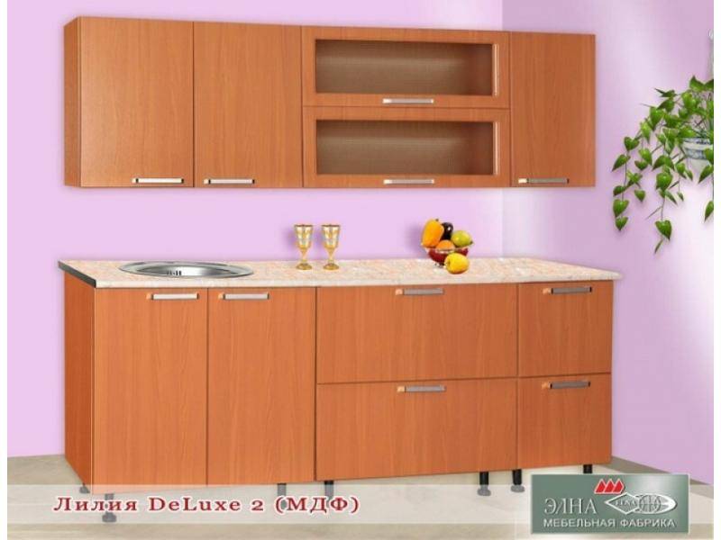 кухня прямая лилия deluxe 2 (мфд) в Сыктывкаре
