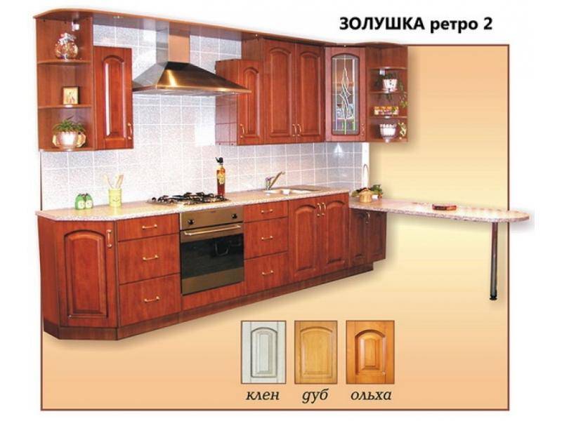 кухня прямая золушка ретро 2 мдф в Сыктывкаре