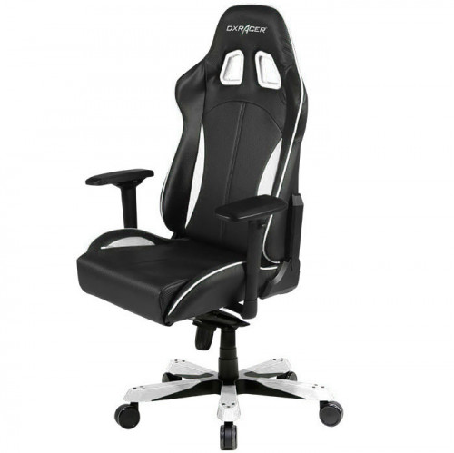 кресло геймерское dxracer king ks57 черно-белое в Сыктывкаре
