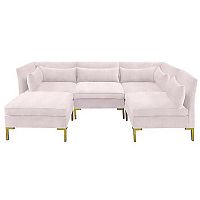 диван zara sectional угловой розовый в Сыктывкаре
