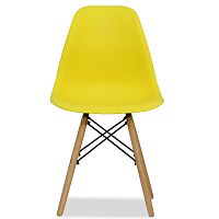 стул деревянный pc-015 желтый ножки дерево (eames style) в Сыктывкаре