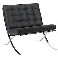 кресло barcelona chair экокожа черное в Сыктывкаре