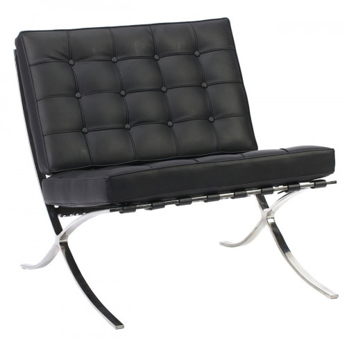 кресло barcelona chair экокожа черное в Сыктывкаре