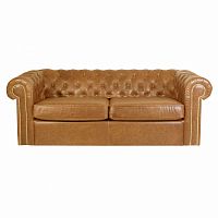 диван chesterfield двухместный прямой коричневый в Сыктывкаре