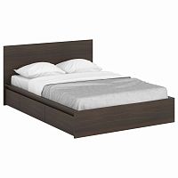 кровать деревянная двуспальная 160х200 коричневая unit dark brown в Сыктывкаре