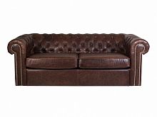 диван chesterfield прямой коричневый со стежкой в Сыктывкаре
