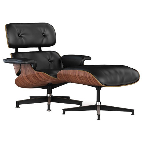 кресло lounge chair & ottoman черное в Сыктывкаре