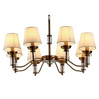люстра walters 8 от delight collection прозрачная/бежевая/латунь в Сыктывкаре