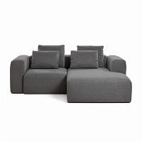диван blok sofa 2 правый угол темно-серый от la forma (ex julia grup) в Сыктывкаре