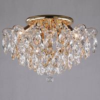 потолочная люстра eurosvet crystal 10081/6 золото/прозрачный хрусталь strotskis в Сыктывкаре