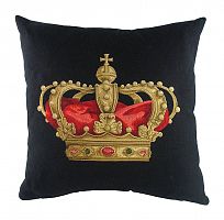 подушка с картинкой короны king crown black в Сыктывкаре