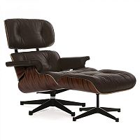 кресло eames style lounge chair палисандр коричневое в Сыктывкаре