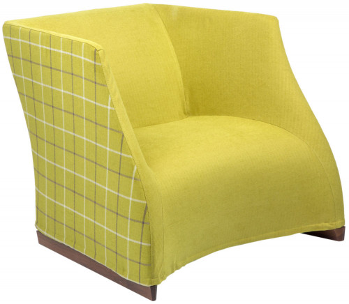 кресло vivienne armchair yellow checkerboard в Сыктывкаре