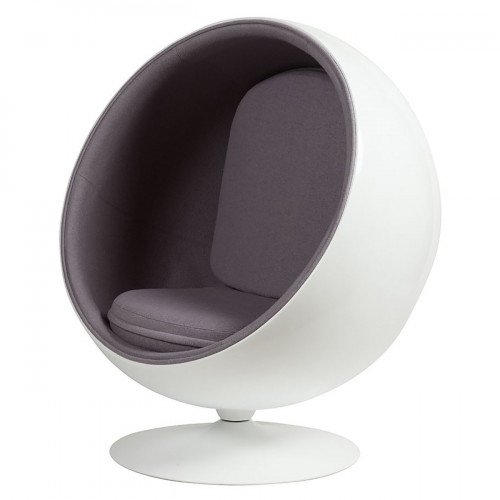 кресло eero ball chair серое в Сыктывкаре