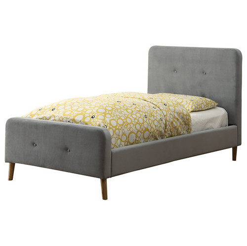 кровать button tufted flannelette gray 120х200 в Сыктывкаре
