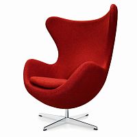 кресло egg chair темно-красное в Сыктывкаре