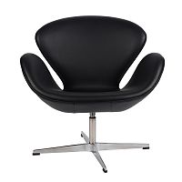 кресло arne jacobsen style swan chair черное в Сыктывкаре