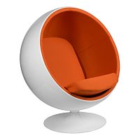 кресло eero aarnio style ball chair оранжевое в Сыктывкаре