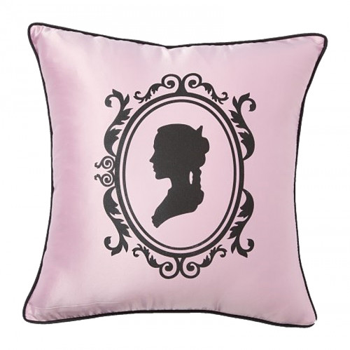 подушка с изображением женского силуэта ladies' profile pink в Сыктывкаре