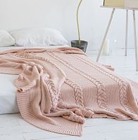 комплект плед с косами (180*220) и 2 наволочки (50*50) св. персик в Сыктывкаре