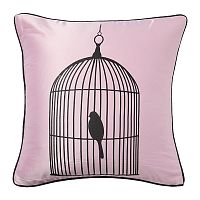подушка с птичкой в клетке birdie in a cage pink в Сыктывкаре