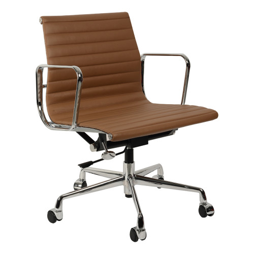 кресло eames style коричневая кожа в Сыктывкаре