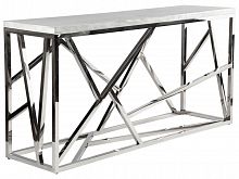 консоль geometric 180x50x90 хром, белая столешница в Сыктывкаре