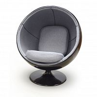 кресло ball chair черно-серое в Сыктывкаре