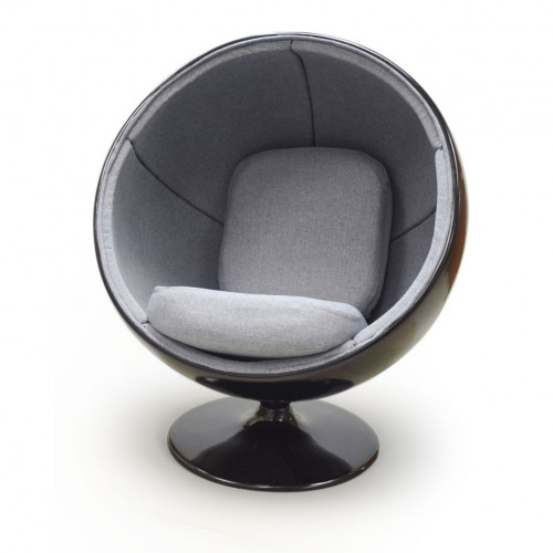 кресло ball chair черно-серое в Сыктывкаре